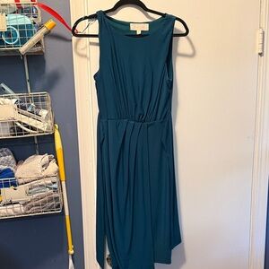 Chic Teal Asymmetrical Dress